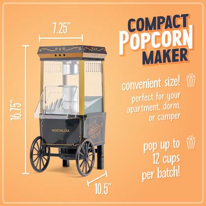 Imagem de Máquina de Pipoca Nostalgia Vintage Hot-Air - 12 Xícaras - Preta