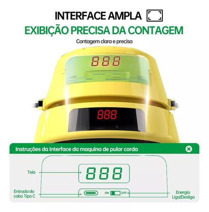 Imagem de Máquina De Pular Corda Automática Controle 10 Modos Usb