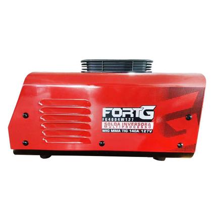 Imagem de Máquina de Solda Inversora 220V Multiprocessos Sinérgica MIG MAG MMA TIG LIFT 140A Compacta FortG