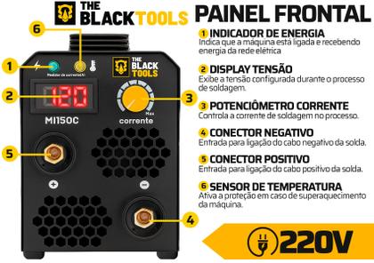 Imagem de Máquina De Solda Inversora Completa Com Visor Digital The Black Tools