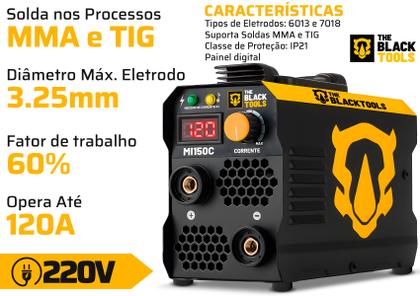 Imagem de Máquina De Solda Inversora Completa Com Visor Digital The Black Tools