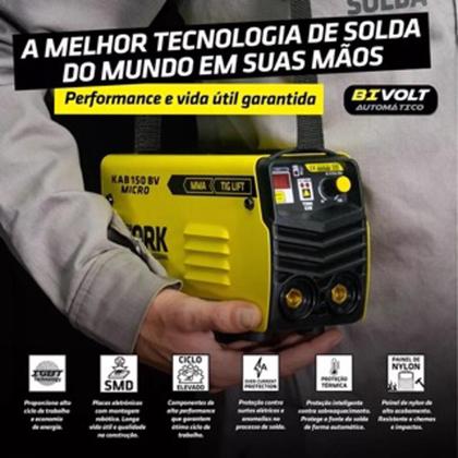 Imagem de Maquina De Solda Inversora Kab 150 Micro Bivolt Mma Tig Tork