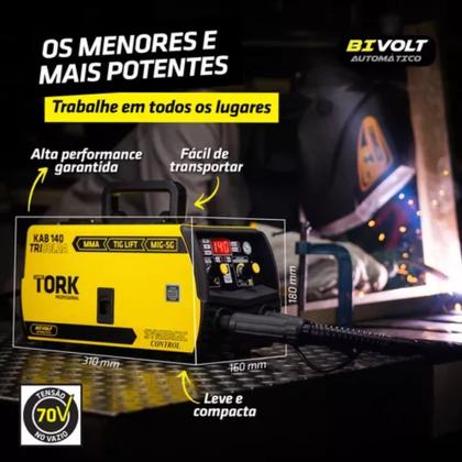 Imagem de Maquina De Solda Inversora Mig Sem Gas Tig Eletrodo Bivolt