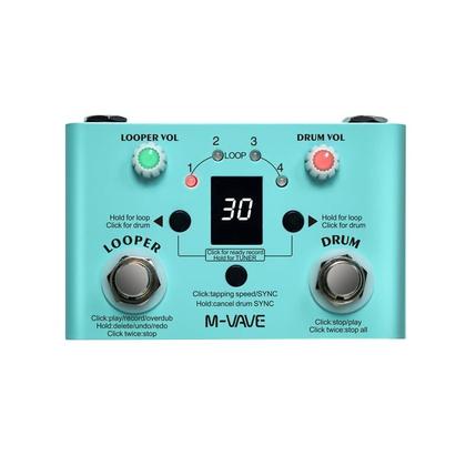 Imagem de Máquina de tambor Looper Pedal M-VAVE com sintonizador e loop de 11 minutos