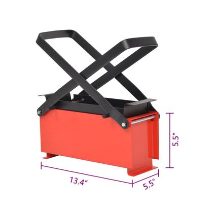 Imagem de Máquina de tijolos de papel vidaXL Aço preto e vermelho 34x14x14cm