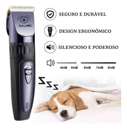 Imagem de Máquina De Tosa Aparador P/ Gato Cachorro Tosador Silencios