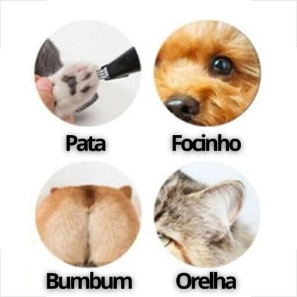 Imagem de Maquina de Tosa de Pata Orelha Cao Cachorro Gato Aparador de Pelo Sem Fio Animal de Estimaçao Silencioso Seguro