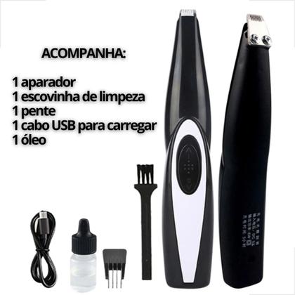 Imagem de Maquina de Tosa de Pata Orelha Cao Cachorro Gato Aparador de Pelo Sem Fio Animal de Estimaçao Silencioso Seguro