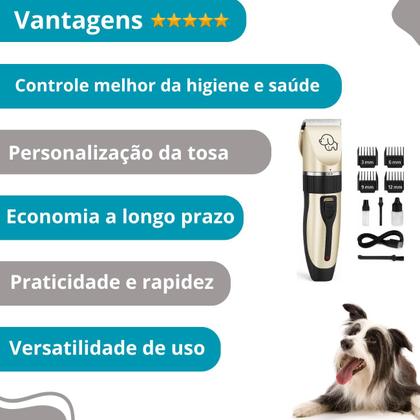 Imagem de Máquina de Tosa Recarregável - Ideal para Pets em Casa