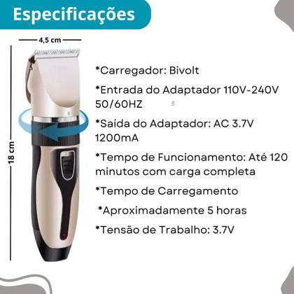 Imagem de Máquina de Tosa Recarregável - Ideal para Pets em Casa