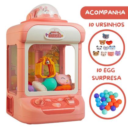 Imagem de Maquina de Ursinho Maquina de pegar Bichinho Brinquedo Garra da Diversão Infantil