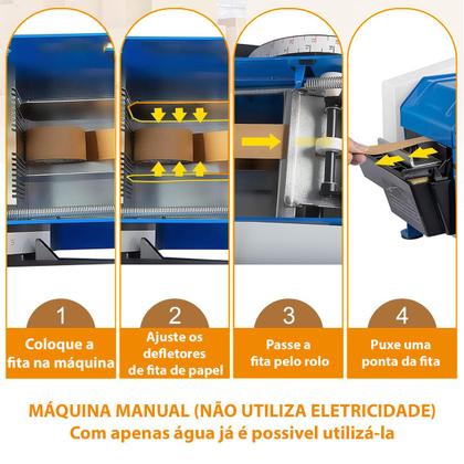 Imagem de Máquina Dispensador Aplicador Fita Gomada Água Manual FX-800