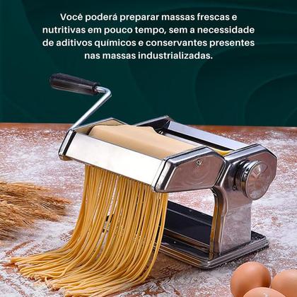 Imagem de Máquina Fer Macarrão Massas Manual Caseiro Italiana Fresca