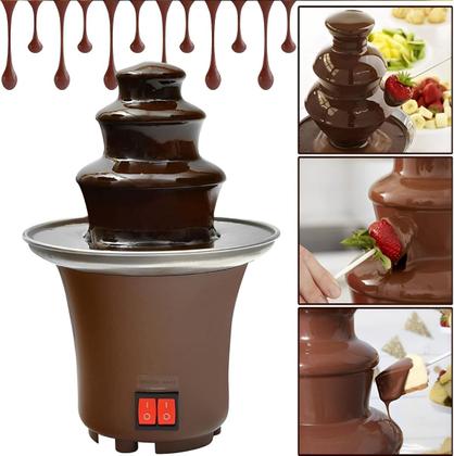 Imagem de Máquina Fonte Cascata Chocolate Derretido Fondue Quente 110v