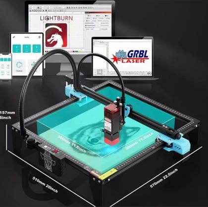 Imagem de Maquina Gravadora Impressora Laser Corte Cnc Two Trees Wi-Fi 80w 30x30cm TTS 10 Pro