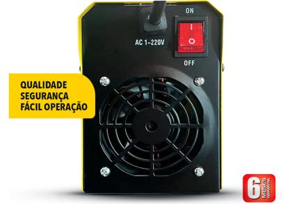 Imagem de Máquina Inversora De Solda 120a 4800W Mma Eletrodo Portátil 220V Preto e Amarelo