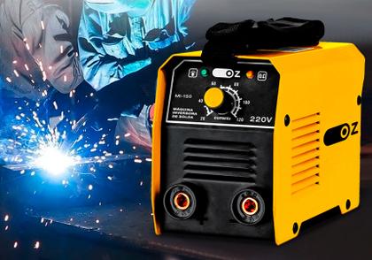 Imagem de Máquina Inversora De Solda 120a 4800W Mma Eletrodo Portátil 220V Preto e Amarelo