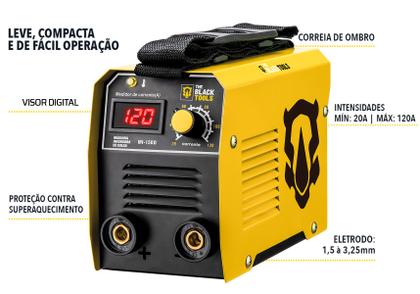 Imagem de Máquina Inversora De Solda Portatil 120a 220V Com Mascara De Solda