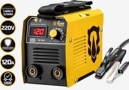 Imagem de Máquina Inversora De Solda Portatil 120a 220V Com Mascara De Solda