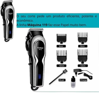 Imagem de Máquina Kemei Profissional Sem Fio Bivolt