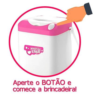 Imagem de Máquina Lavar Roupa Brinquedo Infantil Sai Água de Verdade