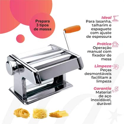 Imagem de Maquina macarrão 3 massas com cilindro inox