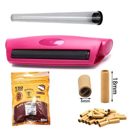 Imagem de Máquina Manual Portátil De Enrolar Cigarros De 110mm Com Tubo De Armazenamento De Tabaco E Pontas De
