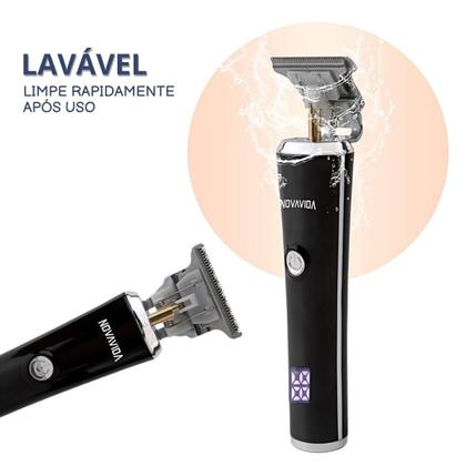 Imagem de Maquina Profissional de Barbear e Cortar Cabelo, Lâmina de Precisão-T Confortcut com Display LCD