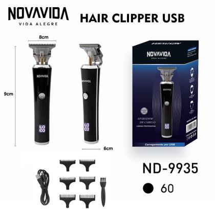 Imagem de Maquina Profissional de Barbear e Cortar Cabelo, Lâmina de Precisão-T Confortcut com Display LCD