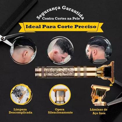Imagem de Máquina Profissional Dragão Buda Corta Cabelo e Barba: Estilo e Precisão em Uma Ferramenta de Qualidade