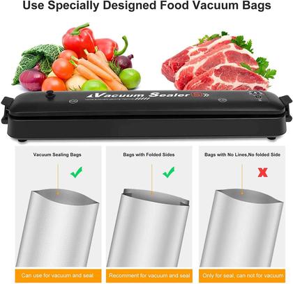 Imagem de Máquina Seladora a Vácuo Portátil Alimentos Automática Vacuum Sealer