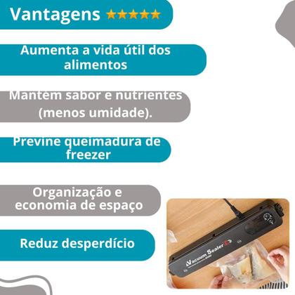 Imagem de Máquina Seladora Portátil de Alimentos Eficiente Bivolt
