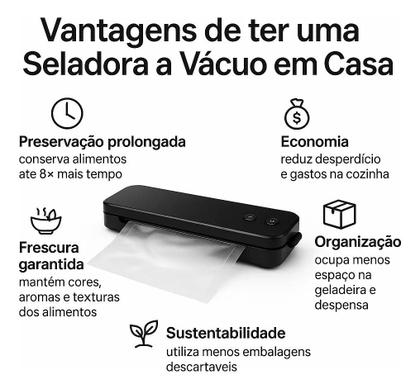 Imagem de Máquina Seladora Portátil Vácuo De Alimentos 220V