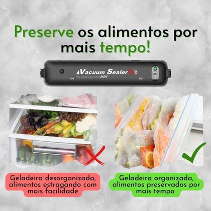 Imagem de Máquina Seladora Vácuo Portátil Alimentos Embaladora Pratico