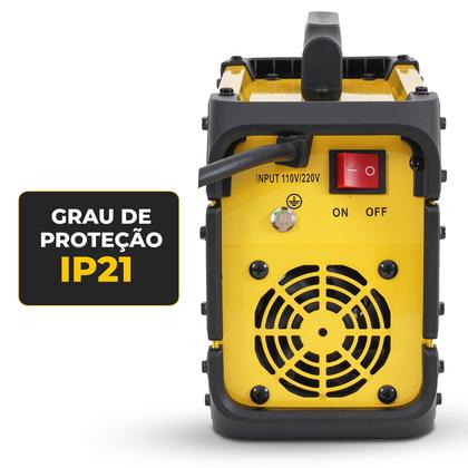 Imagem de Máquina Solda Inversora 120MMA Bivolt Painel Digital SparkBR Máscara Acessórios Portátil Alça Transporte Profissional 2,0 2,5 3,2 Eletrodos AMGW01