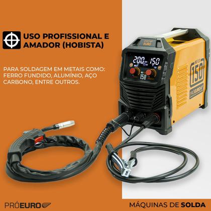 Imagem de Máquina Solda Mig 150a Sem Gás 3 Em 1 Tig Lift Eletrodo Bivolt