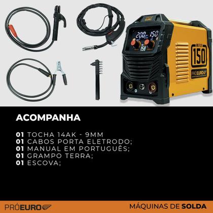 Imagem de Máquina Solda Mig 150a Sem Gás 3 Em 1 Tig Lift Eletrodo Bivolt