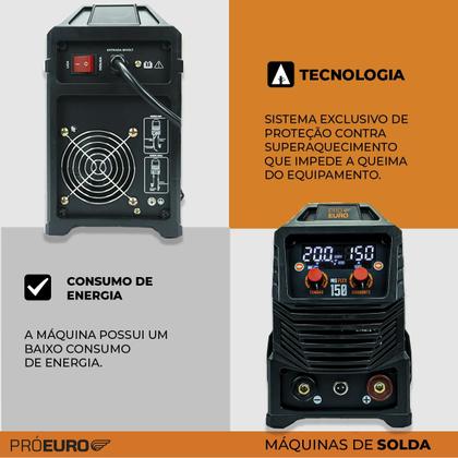 Imagem de Máquina Solda Mig 150a Sem Gás 3 Em 1 Tig Lift Eletrodo Bivolt