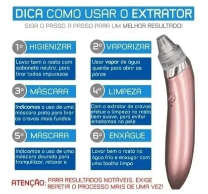 Imagem de Máquina Sucção Elétrico A Vácuo Extrator Remove Cravos E Espinhas Aparelho Acne Cleaning