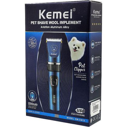 Máquina Tosadora Tosa Pet Sem Fio KM-CW12 - Kemei para cães e
