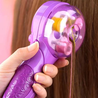Imagem de Maquina Trança Colorida Cabelo Infantil Elasticos Polibrinq - 7898506721160