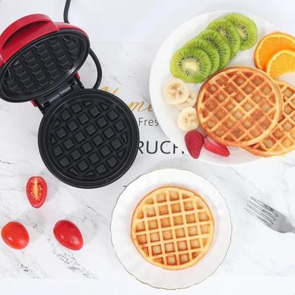 Imagem de Máquina Waffle Elétrica Mini Grill Forma Clássico Redonda