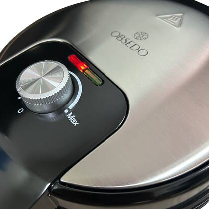 Imagem de Maquina Waffle Luxo Premium 1.000w Antiaderente- Cor Inox
