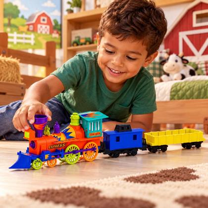 Imagem de Máquinas Gulliver Locomotiva Com Vagões E Animais
