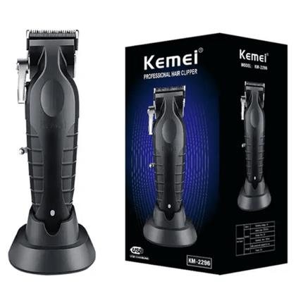 Imagem de Maquinas Kemei Pretas Potentes 110/220V Cortar Cabelo Barba Acabamento Barba Cabelo Capa De Corte