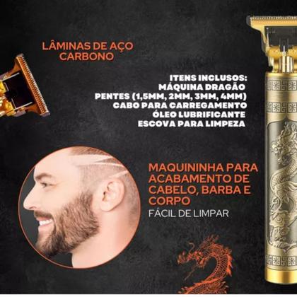 Imagem de Maquininha Dragão Dourada para Estilos Únicos de Cabelo