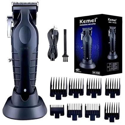 Imagem de Maquininha Kemei KM2296 Cortadora Elétrica Sem Fio e Bivolt Prática e Eficiente