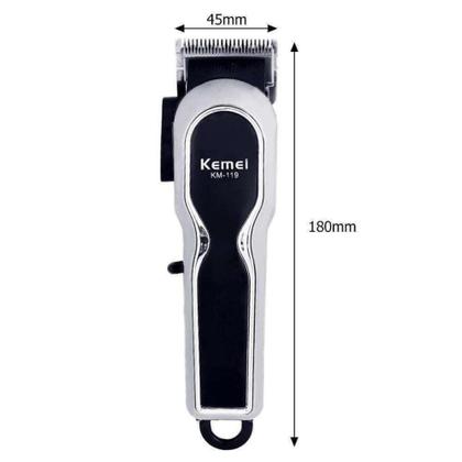 Imagem de Maquininha Maquina de Cortar Cabelo Profissional s/Fio KM119 Led Indicador