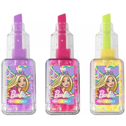 Imagem de Marca texto barbie formato de esmalte neon - sortido - tris