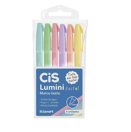 Imagem de Marca Texto Cis Lumini Pastel - Kit Com 6 Cores - Oferta